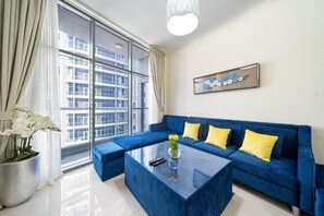 Living area - Apartment. (Dubai Marina)