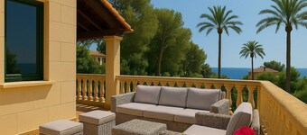 Apartamento con vistas al mar y gran terraza