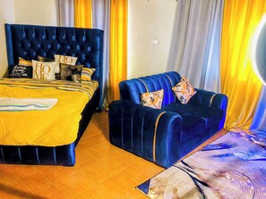 1 室のベッドルーム、WiFi、ベッドシーツ