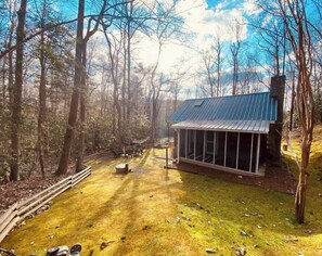 Property grounds - Charming and modernized 1800's Creekside Cabin w/Hot Tub and 5 minutes to I-77 (Lambsburg)