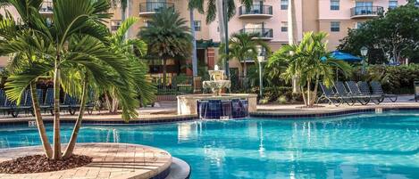 Outdoor pool, a heated pool