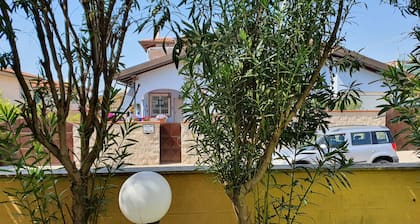 Modern two-story cottage with garden 90 meters to the sea