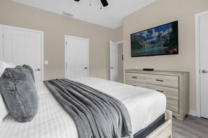 4 bedrooms, travel cot, WiFi, bed sheets
