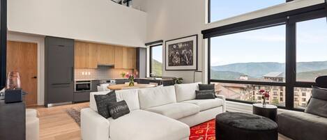 Smart TV, fireplace, video library, stereo