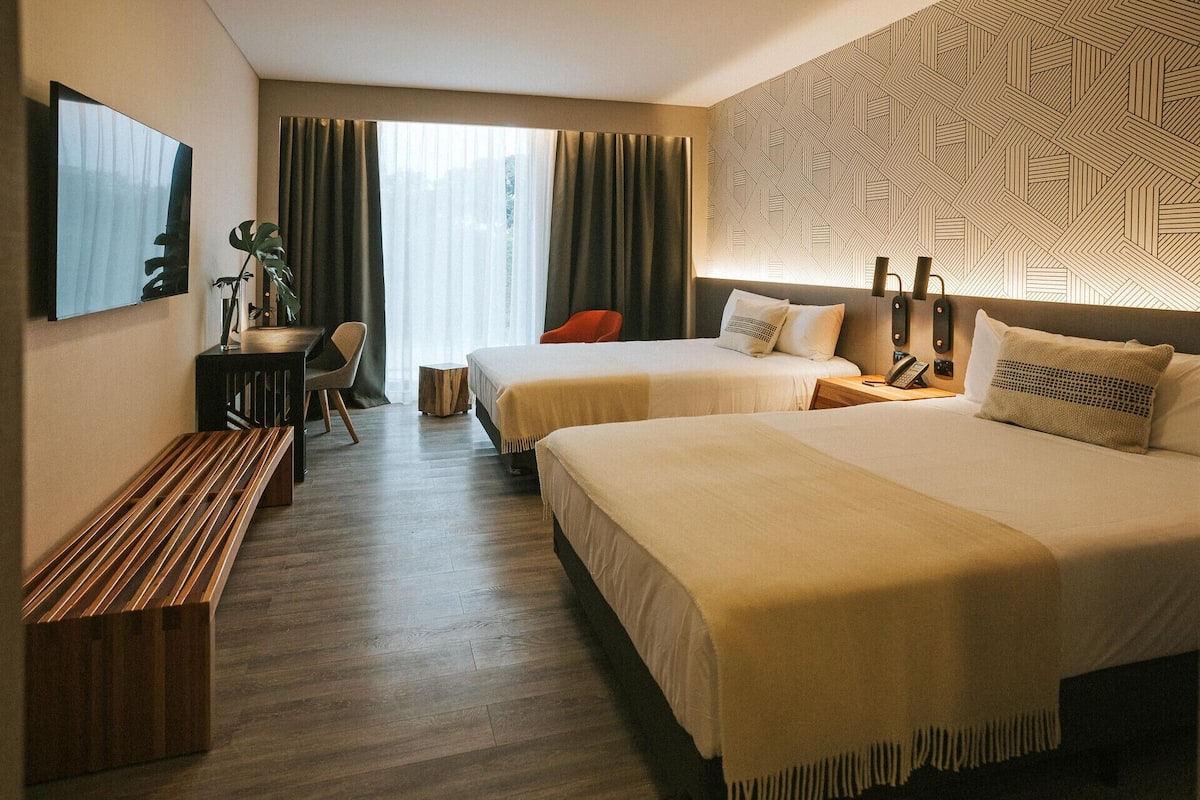 Premium bedding, down comforters, in-room safe, desk