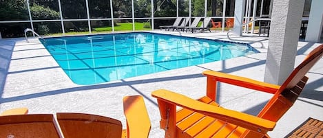 Outdoor pool, a heated pool