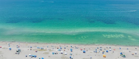 Sun-loungers, beach towels
