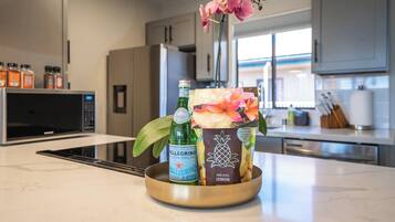 Luxury Condo | Living area | 90-inch Smart TV with digital channels, Hulu, streaming services