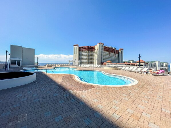 A heated pool