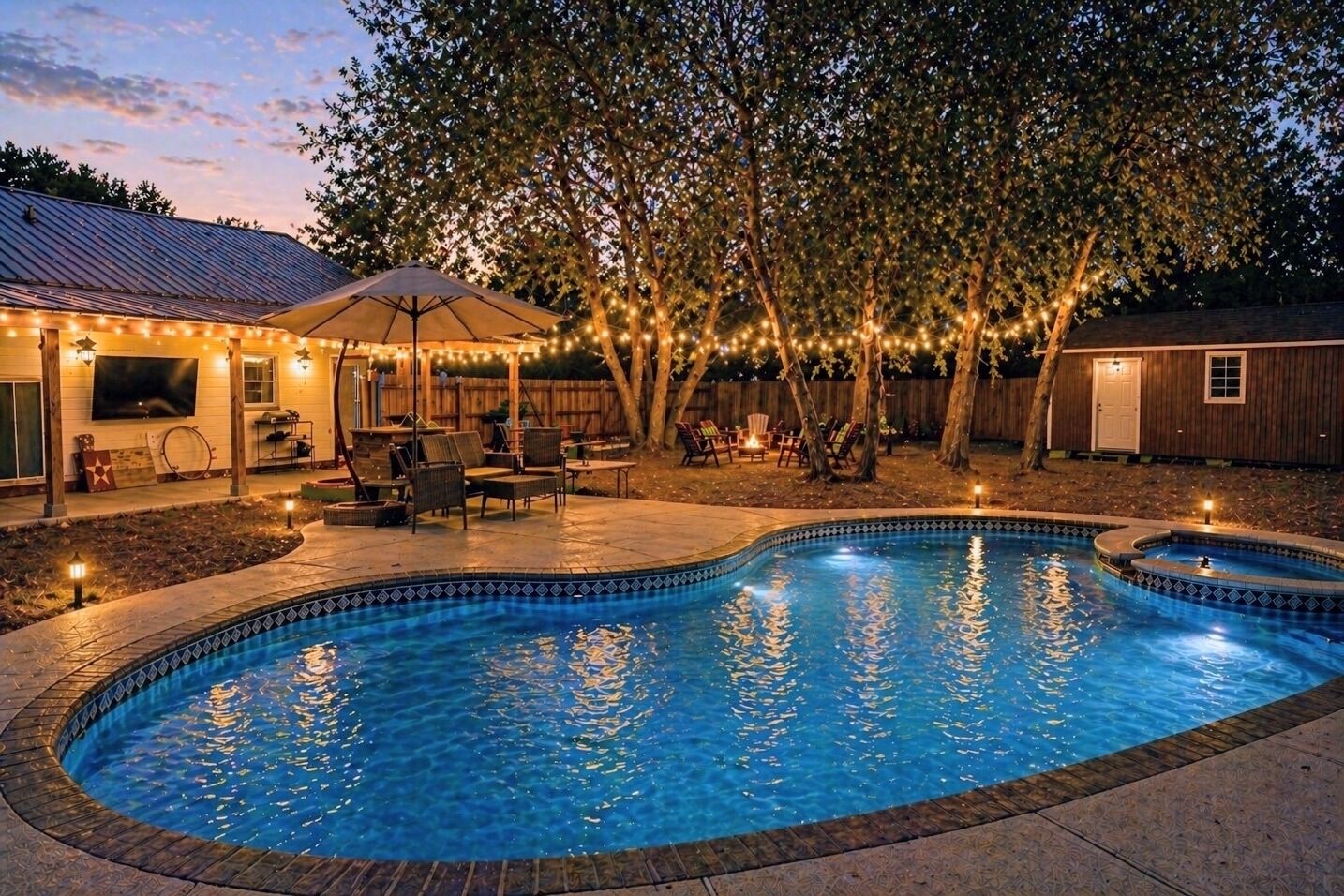 A heated pool