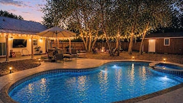 A heated pool