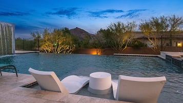 Outdoor pool, a heated pool