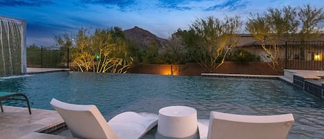 Outdoor pool, a heated pool