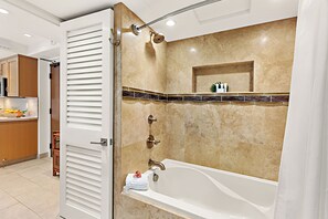 Hair dryer, towels