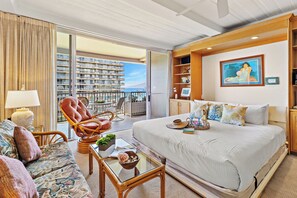 Iron/ironing board, free WiFi, bed sheets - Ocean View steps from beach, dining, shopping 713 (Lahaina)