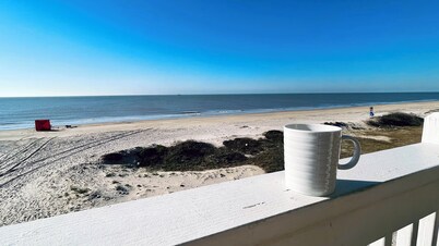 Private Beachfront House on Bolivar Peninsula – Clean, Quiet & Steps to Sand