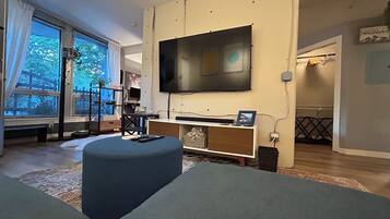Smart TV, books, stereo, computer monitors
