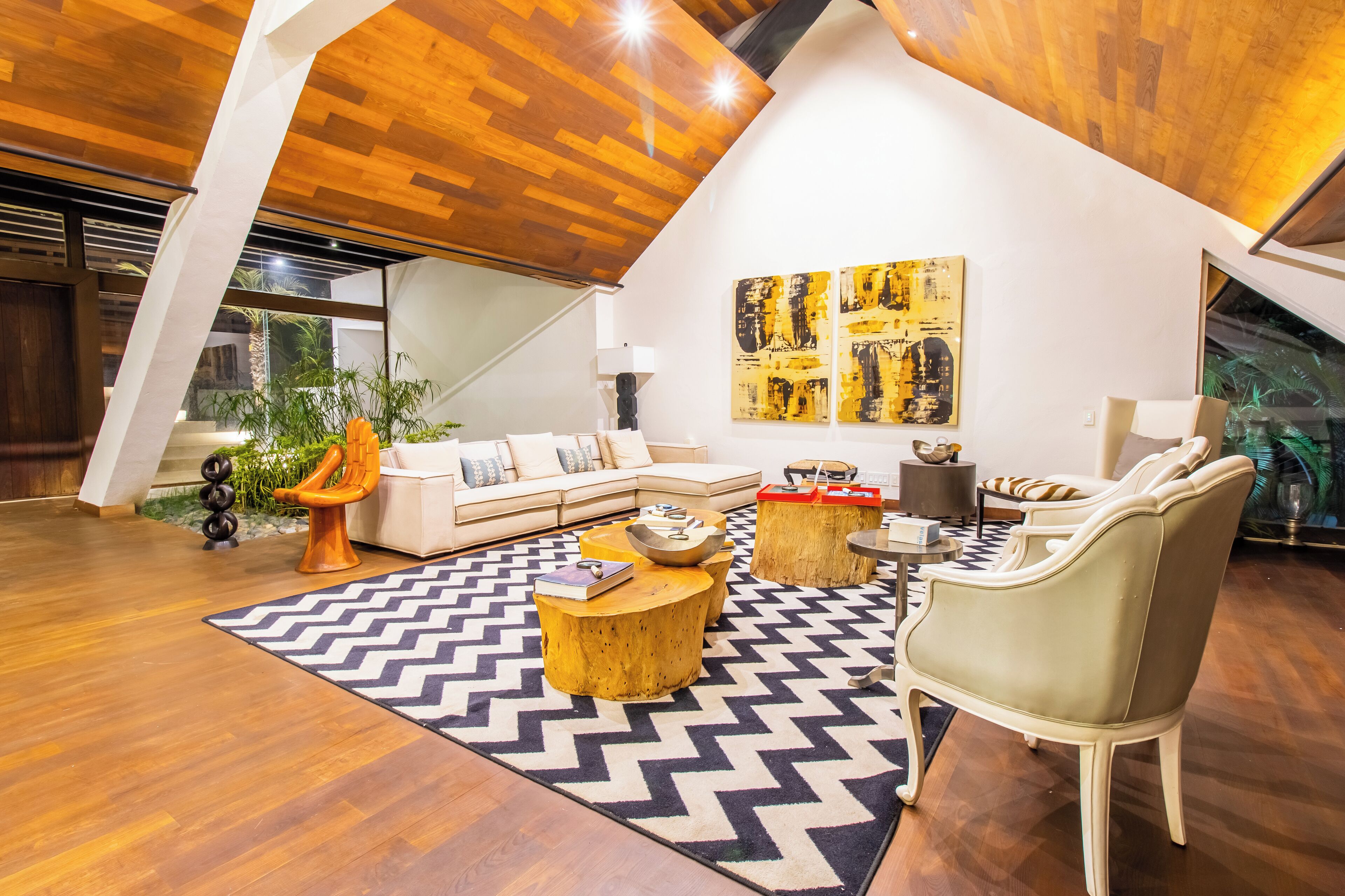 Villa | Living area | 55-inch flat-screen TV with cable channels