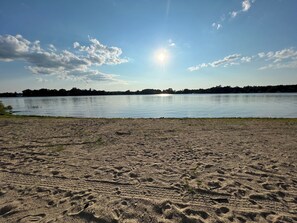 Sun loungers, beach towels