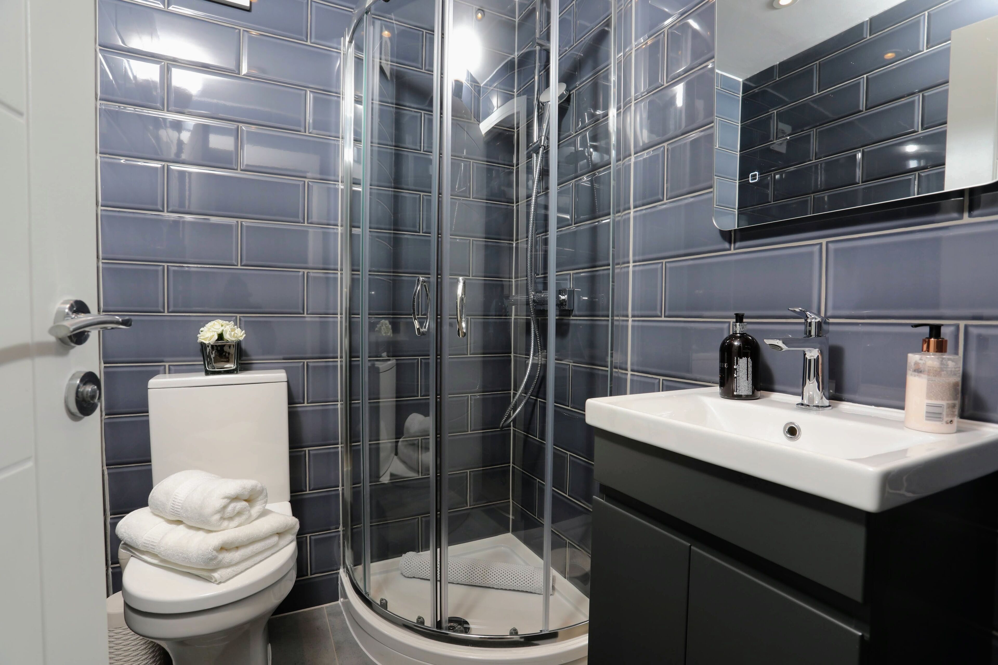 Shower, hair dryer