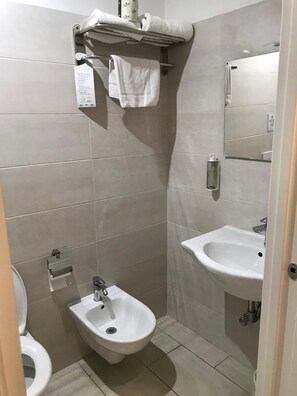 Standard Room, 1 Large Twin Bed | Bathroom | Hair dryer, slippers