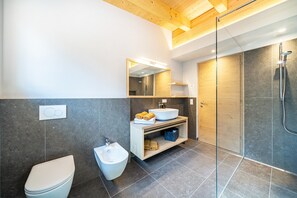 Dusche, Haartrockner, Handtücher