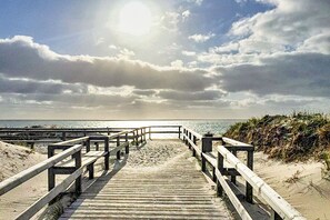 Vlak bij het strand