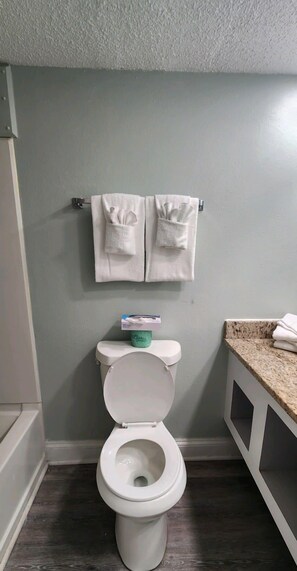 Bathtub, towels