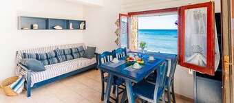 Apollo's Terraces-Apartments on the beach less than 20 m from the sea!Libeccio