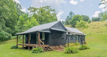 Creek House cabin with fire pit