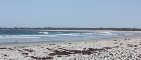 Playa en los alrededores y toallas de playa