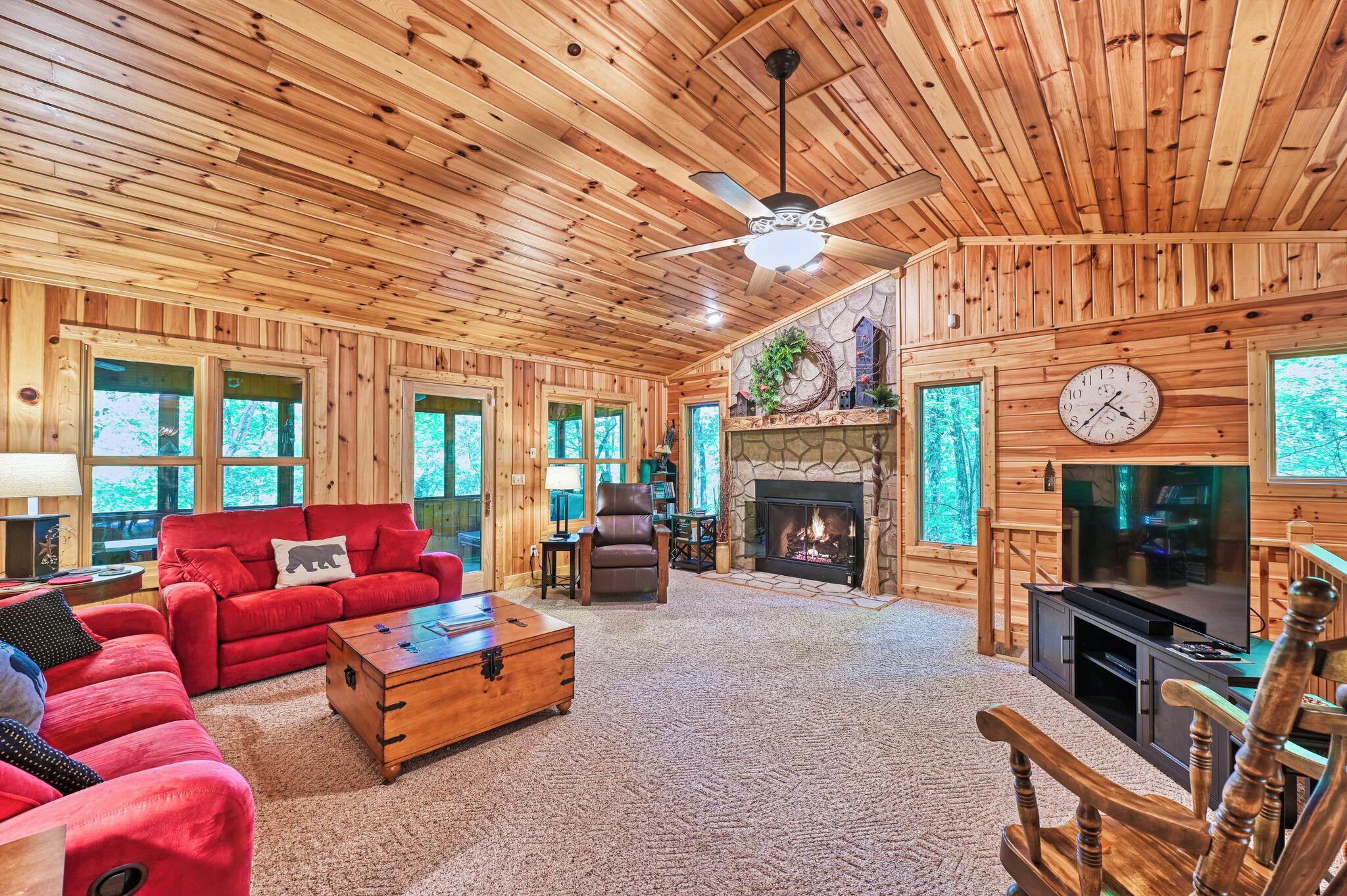 智能电视、壁炉、电子游戏、DVD 播放器