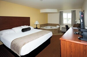 Premium bedding, minibar, desk, laptop workspace