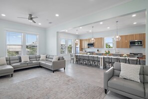 TV, foosball - Coastal Estate with Private Pool, Theater and Game Room | Dog Friendly (Santa Rosa Beach)