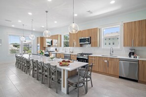 Fridge, microwave, oven, stovetop - Coastal Estate with Private Pool, Theater and Game Room | Dog Friendly (Santa Rosa Beach)