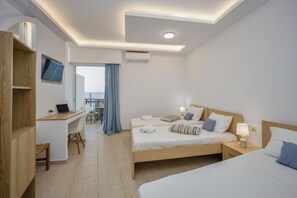 Quarto triplo, vista para o mar | Vista do quarto