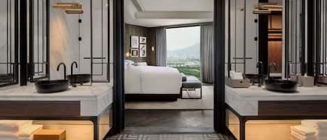 Down duvets, minibar, in-room safe, desk