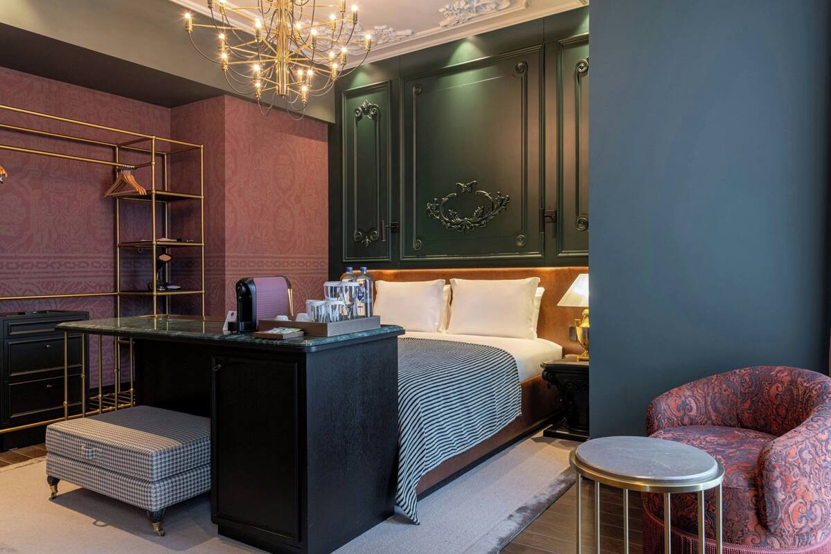 Phòng Grand, 1 giường cỡ king | Bộ trải giường bằng vải cotton Ai Cập, bộ đồ giường cao cấp 