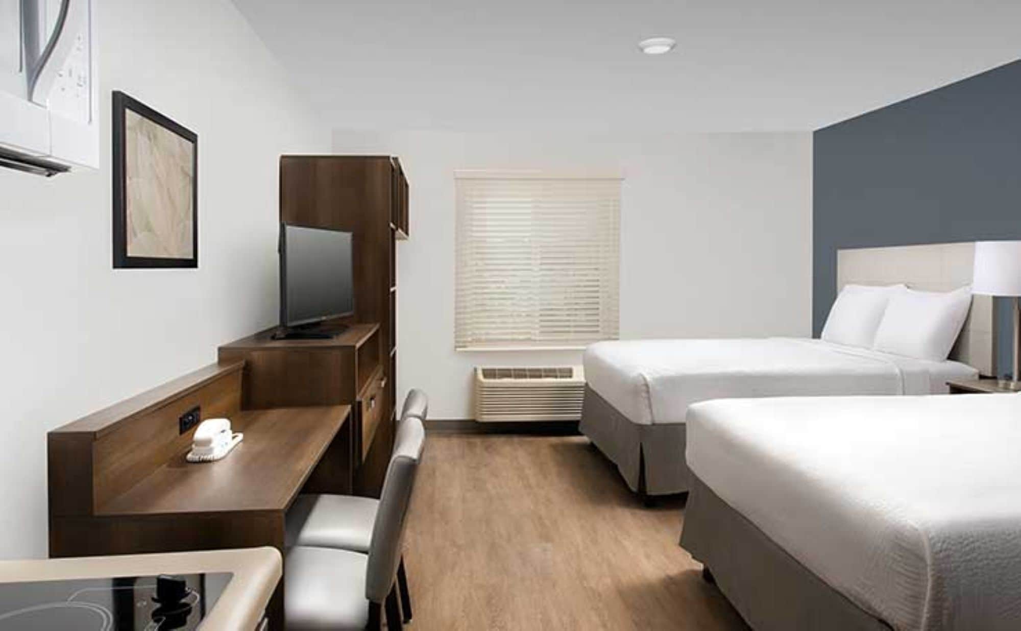 Desk, free WiFi, bed sheets