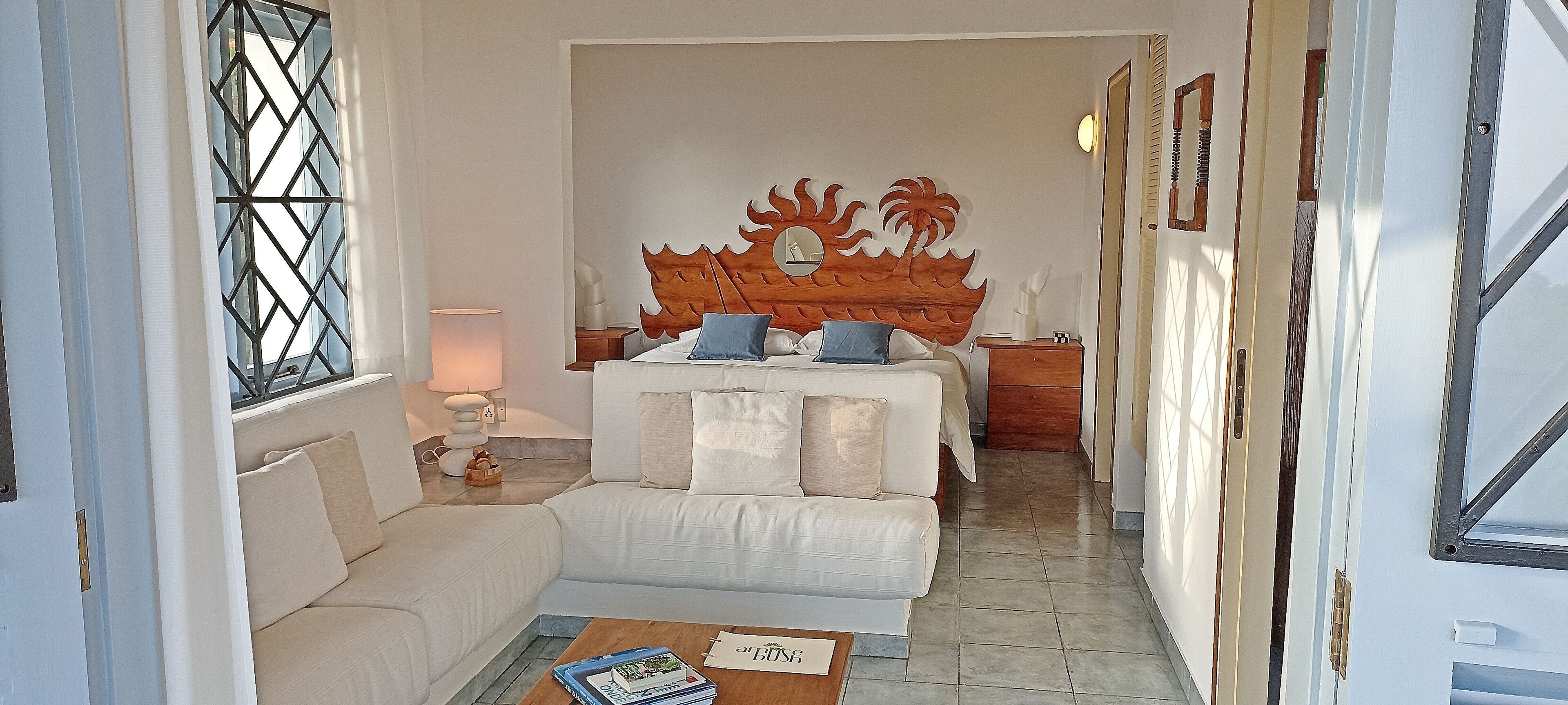 Lounge leading into the ensuite double bed bedroom.