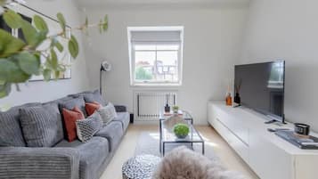 Basic Apartment, 1 Double Bed | Living area | TV