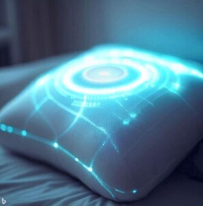 Experience the unique ambiance of this room with a glowing pillow.