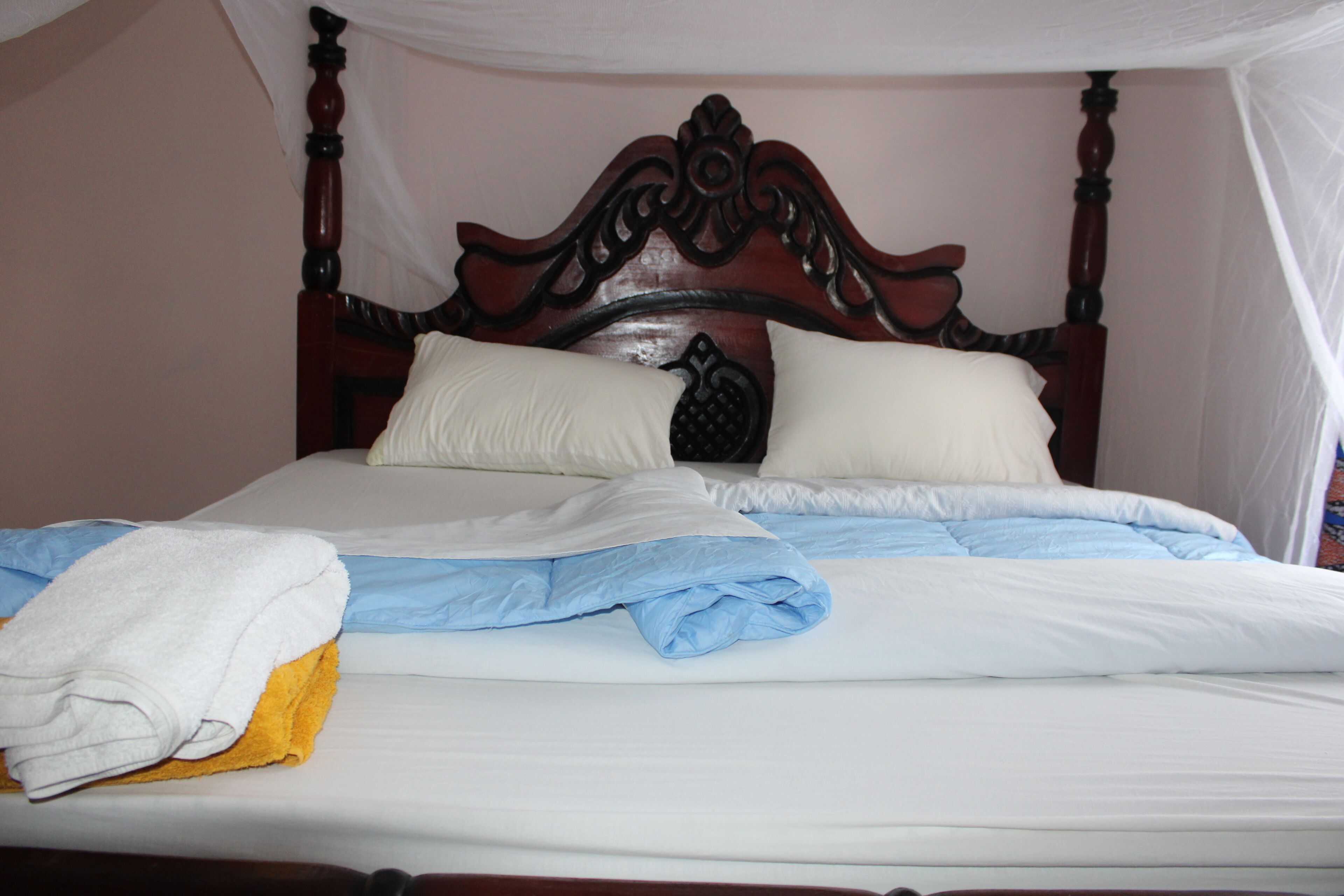 Standardferiehus - 1 soveværelse | Skrivebord, arbejdsområde til bærbare computere, sengetøj