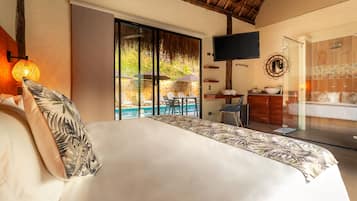 Habitación doble superior, vista a la alberca | Wifi gratis y ropa de cama