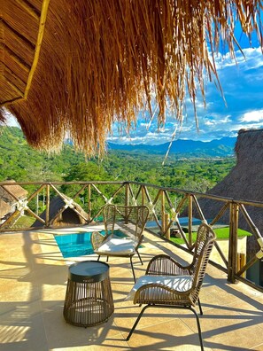 Cabaña Deluxe, vistas a la montaña | Wifi gratis y ropa de cama