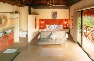 Cabana luxo, vista para a montanha | Terraço/pátio