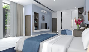 Family Studio | Premium bedding, down comforters, memory foam beds - Oscar Villa (Da Nang)