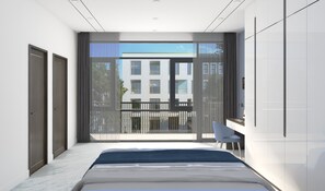 Luxury Studio | Premium bedding, down comforters, memory foam beds
