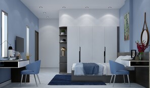 Traditional Studio | Premium bedding, down comforters, memory foam beds