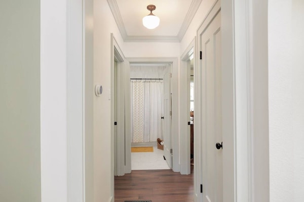 Clean, comfortable, and thoughtfully appointed, the bathroom has everything you need to start your morning refreshed and unwind at the end of the day.